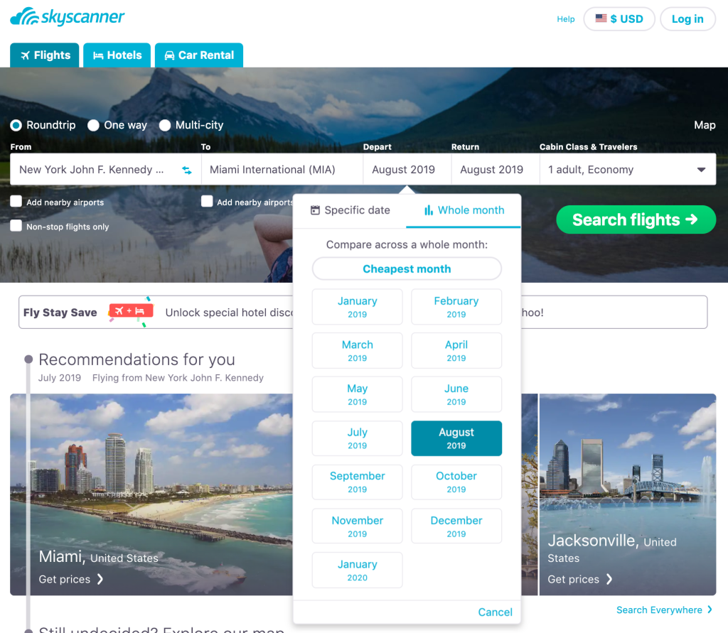 Find Cheap Flights in August for Your 2019 Trip | Skyscanner